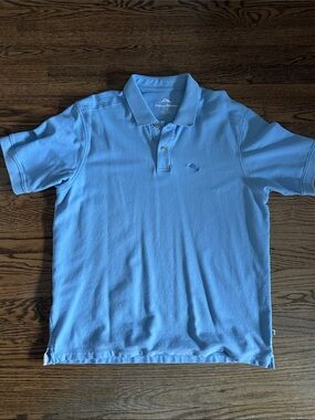 Tommy Bahama Light Blue Short-Sleeve Polo size large